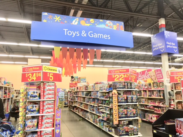 Family Travel Guide, Walmart Toy Section